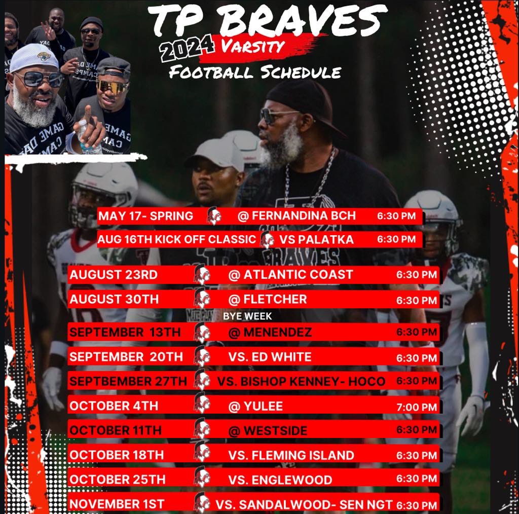 TP varsity football schedule for 2024!! #LLCD24