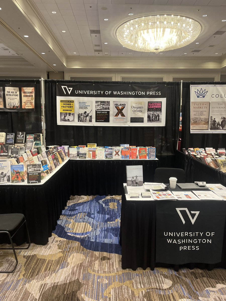 We’re at #OAH24! Come see us at Booth 311, meet acquisitions editor Caitlin Tyler-Richards, and enjoy a 30% discount and free shipping on books. @The_OAH members, you can also find our virtual booth here: uwapress.uw.edu/organization-o…