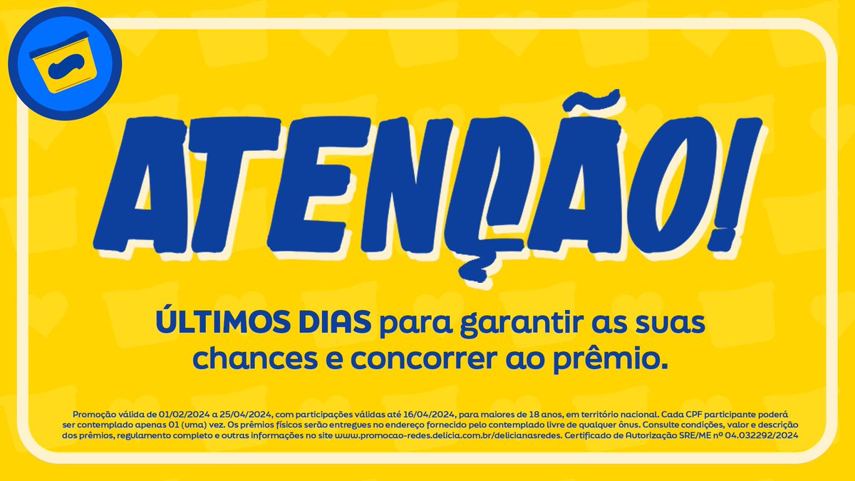 Extra Extra!

Delícia informa: compartilhe este conteúdo com a #VirouDelícia, siga @viroudelicia, marque 5 amigos e se cadastre pelo site: bit.ly/3Pomom4, para garantir suas chances de deixar sua cozinha ainda mais #Delícia!

Não esqueça de deixar seu perfil aberto,…