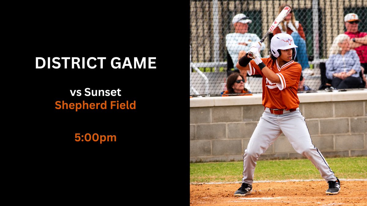 DISTRICT GAME! 🆚@Bison_Bseball ⏰5:00pm 🏟️Shepherd Field #FIGHT @WTWHighSchool @WTWLonghorns @ClubWTW @dallasathletics