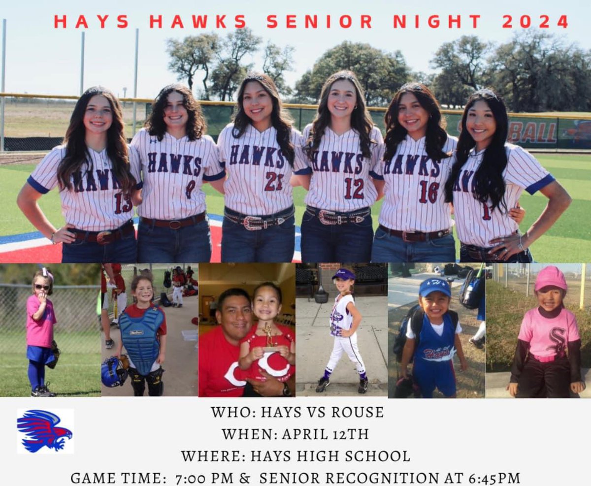 Game day!! Come celebrate our Seniors! @HaysSoftball @Hays_Hawks @HaysHawksABC