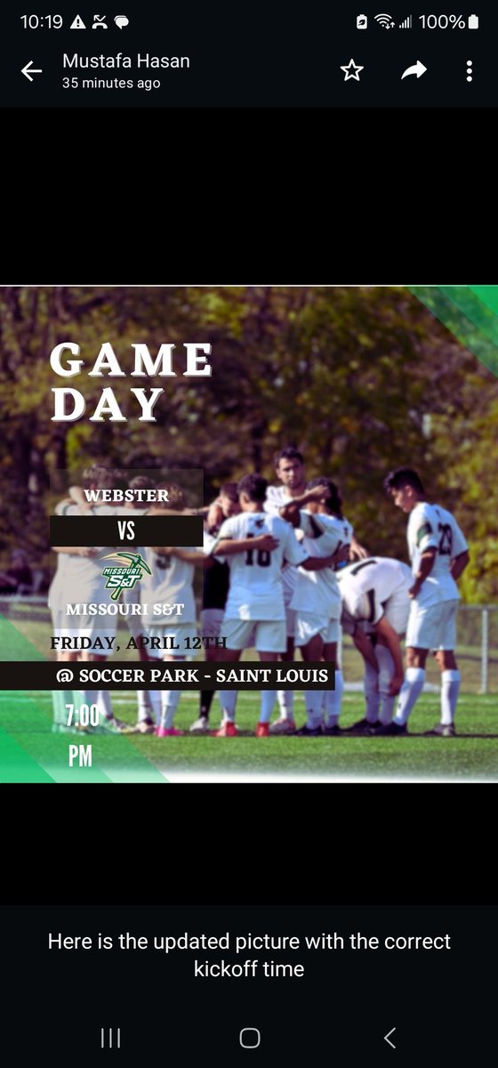 Game Day today at Soccer Park in St Louis. Love to see family, Alumni, commits and potential future Miners match at 7pm.  #minerpride #itsaWEthing