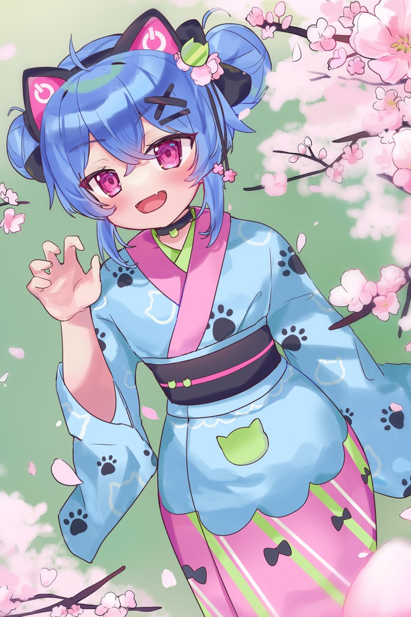 #KatsuArchive 

It's cherry blossom season so a yukata is a must!  

Thanks to @CilliaYori once again for the amazing artwork!