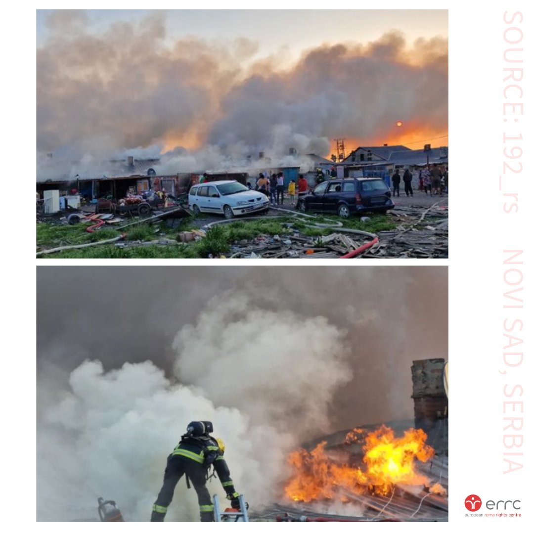 📢🇷🇸On April 12th, fire broke out in a Romani community on the outskirts of Novi Sad #Serbia. The ERRC has been demanding the local municipality solve the issue of the poor living conditions of the Romani families for more than 2 years. No one is injured after today's incident.