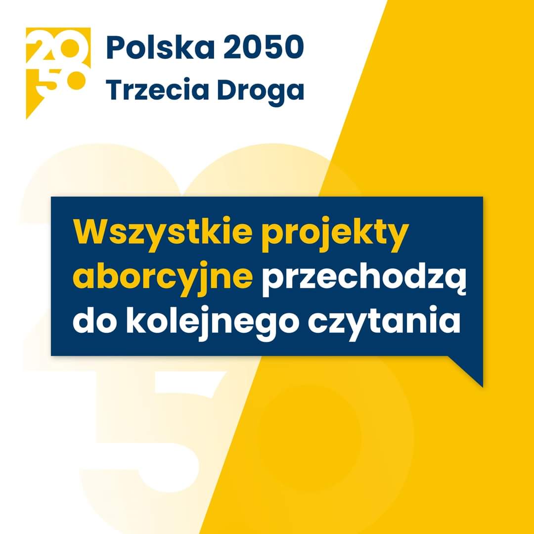 Cztery razy TAK!
Po raz pierwszy w historii wolnej Polski, nie jeden, ale aż cztery projekty, związane z liberalizacją prawa aborcyjnego zostały przegłosowane w trakcie pierwszego czytania w Sejmie. Teraz trafią do prac w Nadzwyczajnej Komisji! 
#RobimyTeRobote