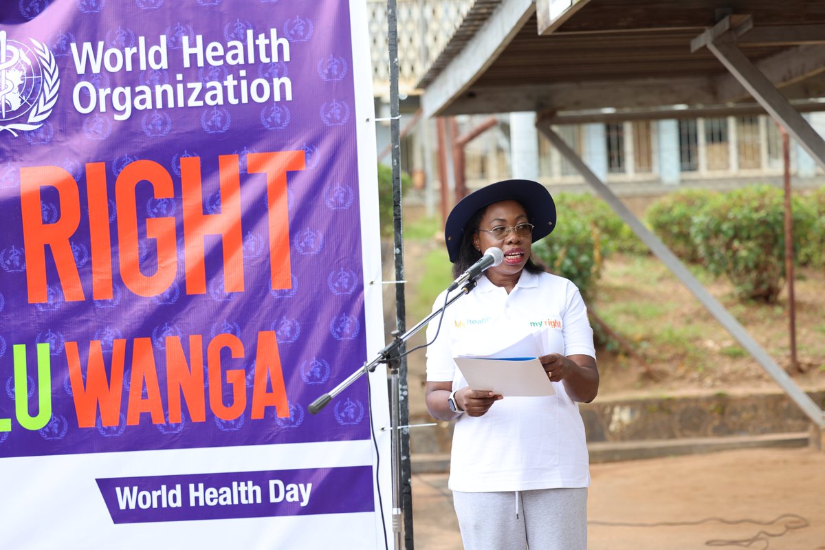 'Health is a fundamental right and not a privilege. No matter the challenges, @WHO champions access to health services. It is central for peace & prosperity hence addressing health inequalities require intentional efforts'.- @WHOMalawi @KimamboRN #myhealthmyright #HealthForAll