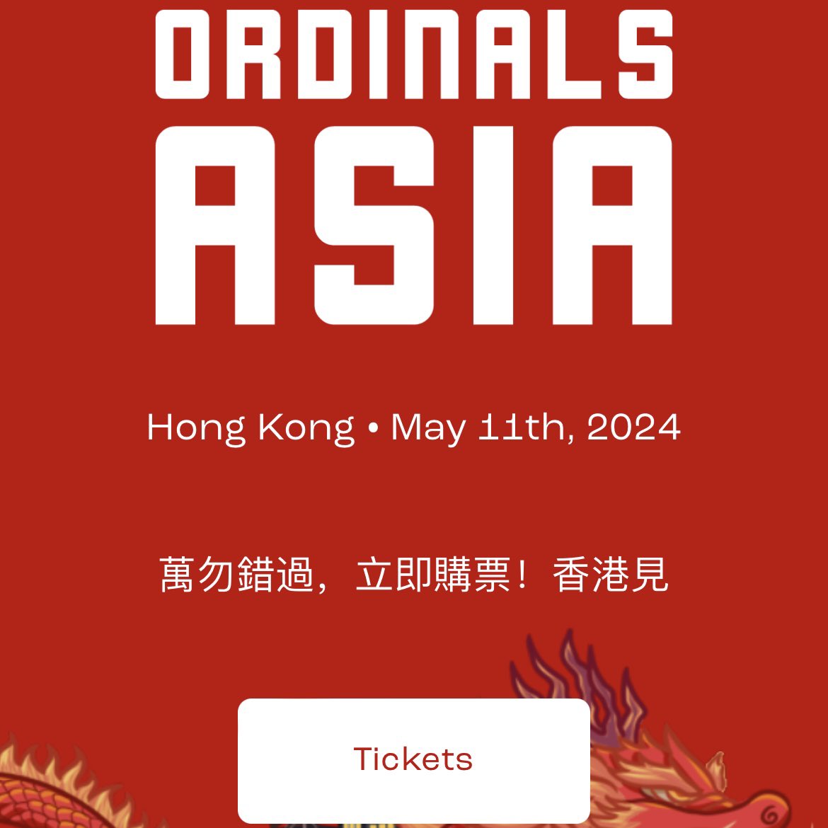 Bought my ticket to @Ordinals_Asia with BTC! 🫡 Super excited to be there and meet in person! @nonfungible_jan @XverseApp @TO @huuep @ElizabethOls0n @rodarmor @Jiurn @LeonidasNFT @raphjaph @robin_liquidium @proofofmud Who else is coming? 👀