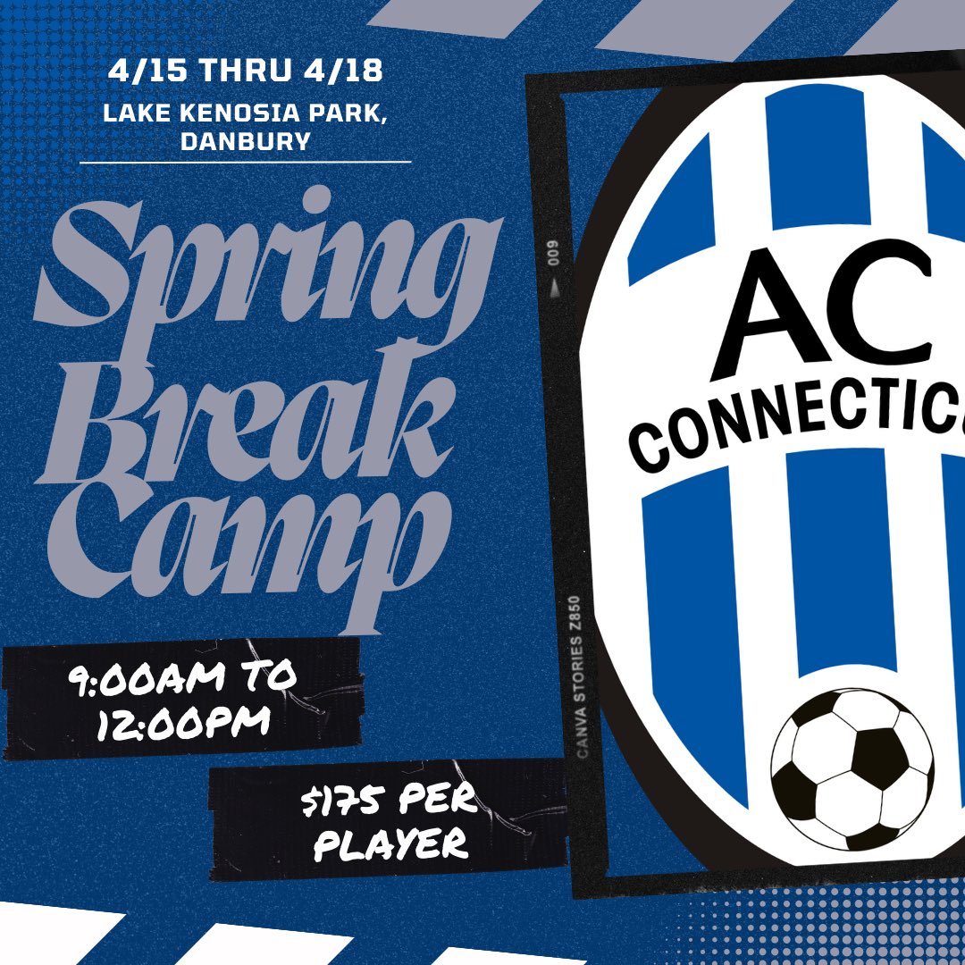 Last chance to register! Four day spring break camp for boys & girls born between 2010 & 2018. All sessions will be held at Lake Kenosia Park from 9am to noon, Monday to Thursday. Visit or website or register via the link below 👇 acconnecticut.com/page/show/8405… #ACC | #SpringBreak