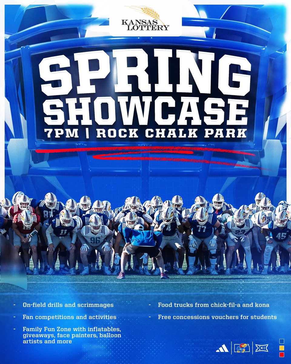 Showtime. ⏰ 7:00 PM (Gates open at 5:30) 📍 Rock Chalk Park #RockChalk | @Kansas_Lottery