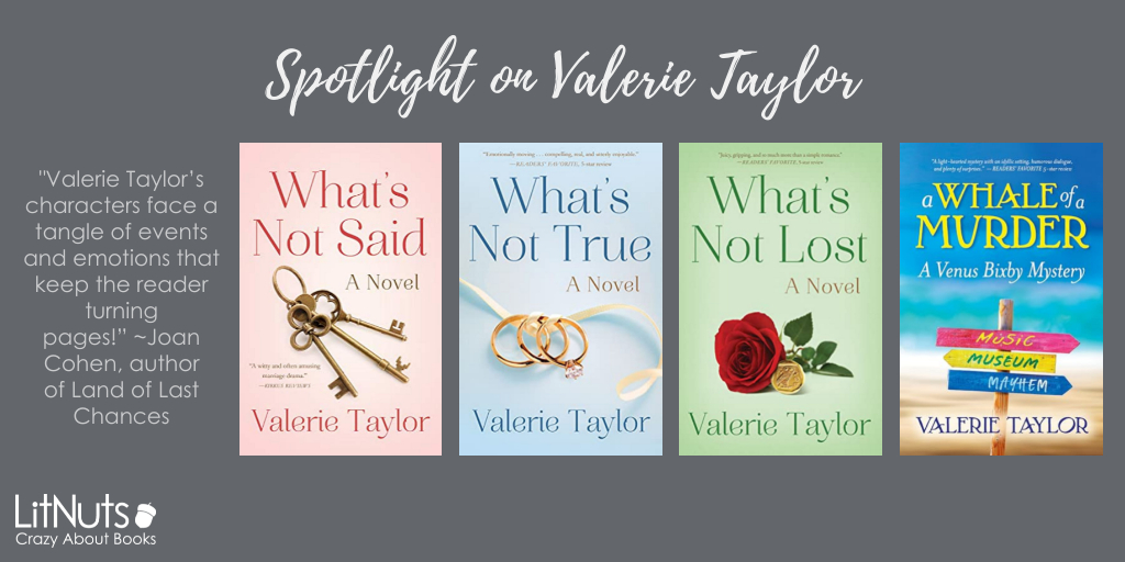 Learn more about Valerie Taylor, #author of the What's Not series of romantic comedies and A Whale of a Murder, a new cozy mystery coming April 23 bit.ly/4cXciTI #CrazyAboutBooks #BestoftheIndies