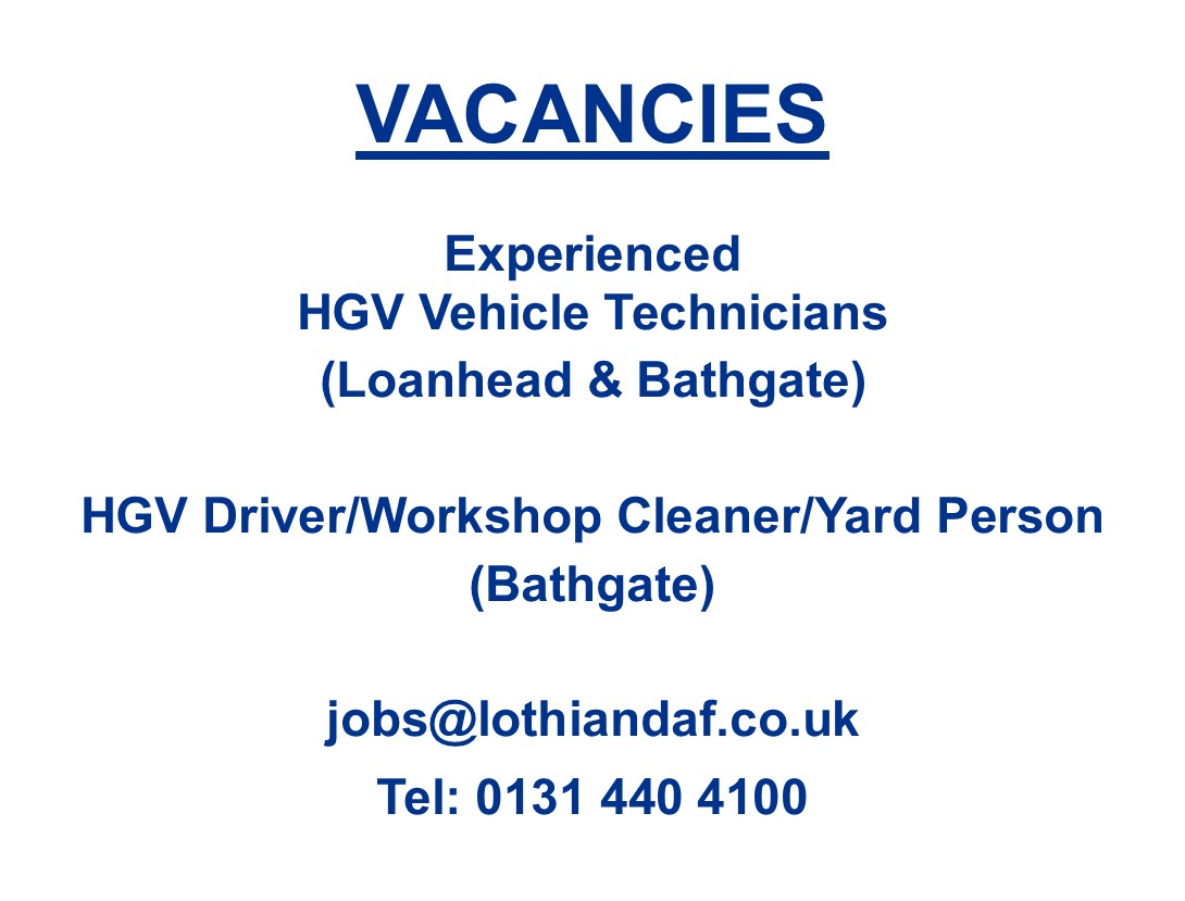 lothiandaf.co.uk/about-us/vacan… #lothiandaf #loanhead #daf #lothiandafbathgate #bathgate #vacancies #jobs #hiring