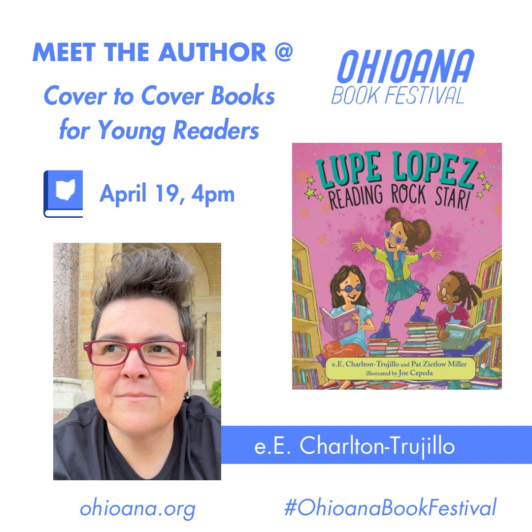 Meet @pinatadirector on April 19! They will be sharing their latest book, Lupe Lopez: Reading Rock Star, which will also be featured at the #OhioanaBookFestival on April 20! 📚 April 19, 4 pm 📚@covertocover_oh 📚 free! More event details: covertocoverchildrensbooks.com/event/afternoo…