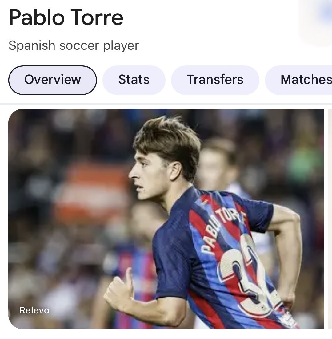 Pablo, didn’t know you’re playing football