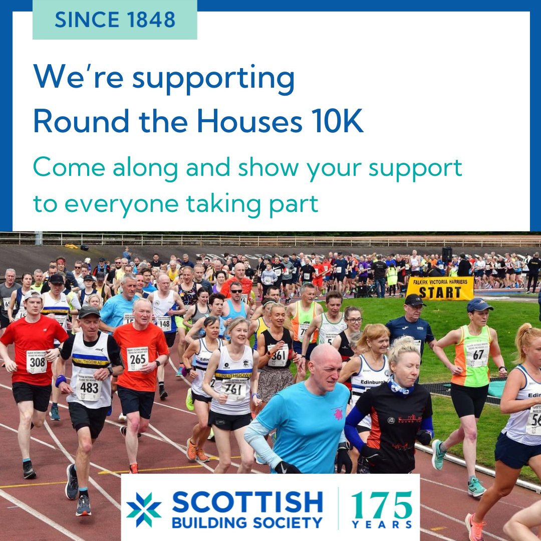 We’re proud to support this year’s Round the Houses 10k. Come along to Grangemouth Stadium this Sunday 14 April at 12.30pm to join the fun and show your support to everyone taking part