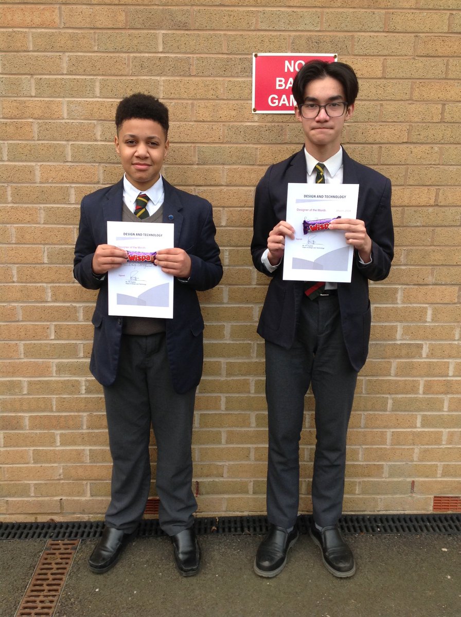 KS3 Designers of the Month: Hard working, motivated and a pleasure to teach 👏👏👏 @QMGS_YEAR_9 @qmgs1554