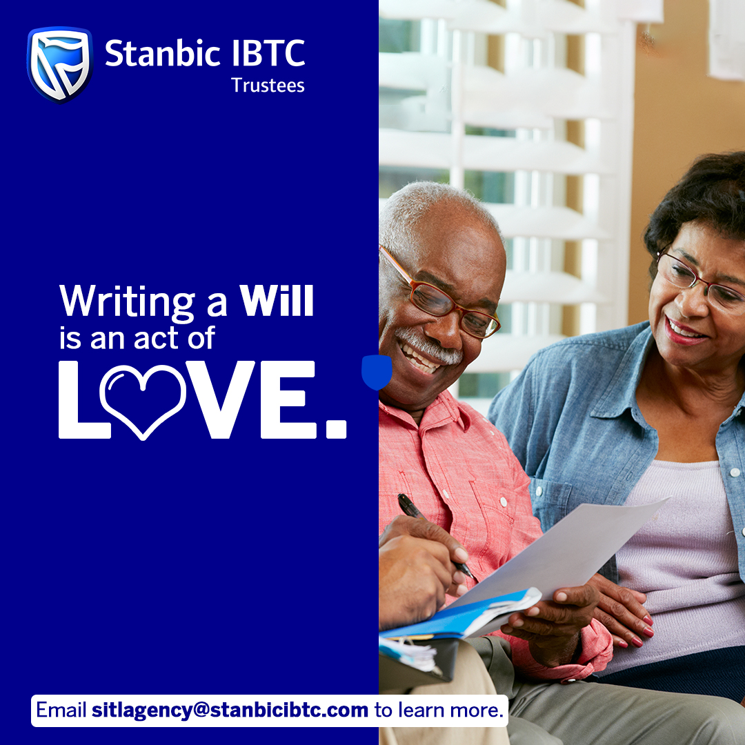 Plan for the future with love. Write your Will and ensure your legacy is secured. Send an email to sitlagency@stanbicibtc.com for more information. #StanbicIBTC