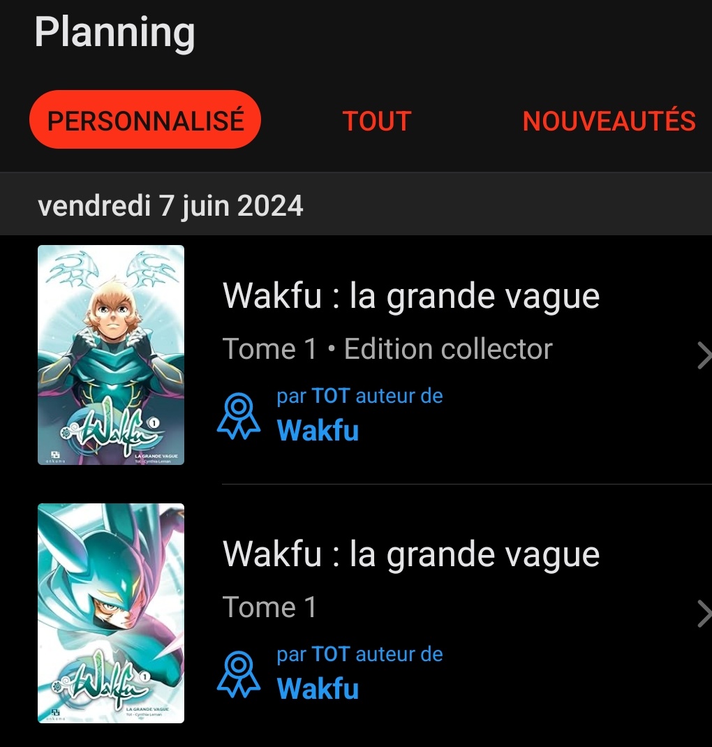 AAAAAHHHHHH IL EST APPARU SUR LE PLANNING @Mangacollec !!!! 🤩💙💙💙💙💙💙 @Totankama @Cathianedraws J'ai déjà prévenu ma libraire qu'il faudra me mettre les deux éditions de côté 😁🤗