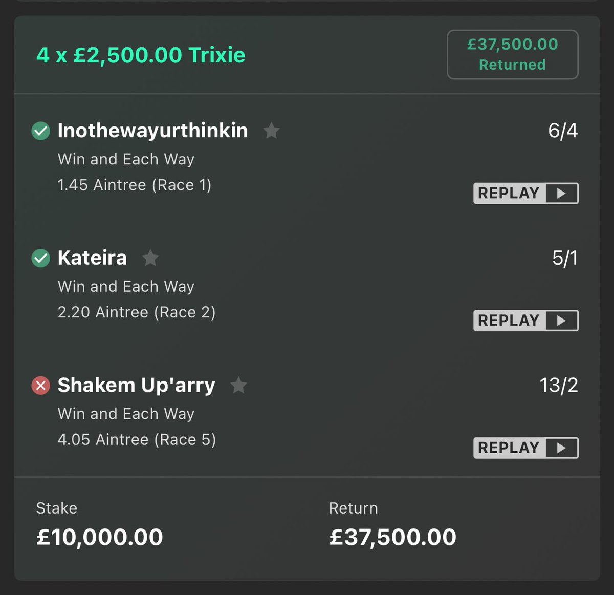 ITS STILL A WINNER, NOT THE 1/2 MILLION BUT ITS A GOOD WIN TO GO WITH MY MASSIVE 105K TOO!🦍 HIT LIKE AND REPOST FOR TOMORROWS #BigBallsBanker