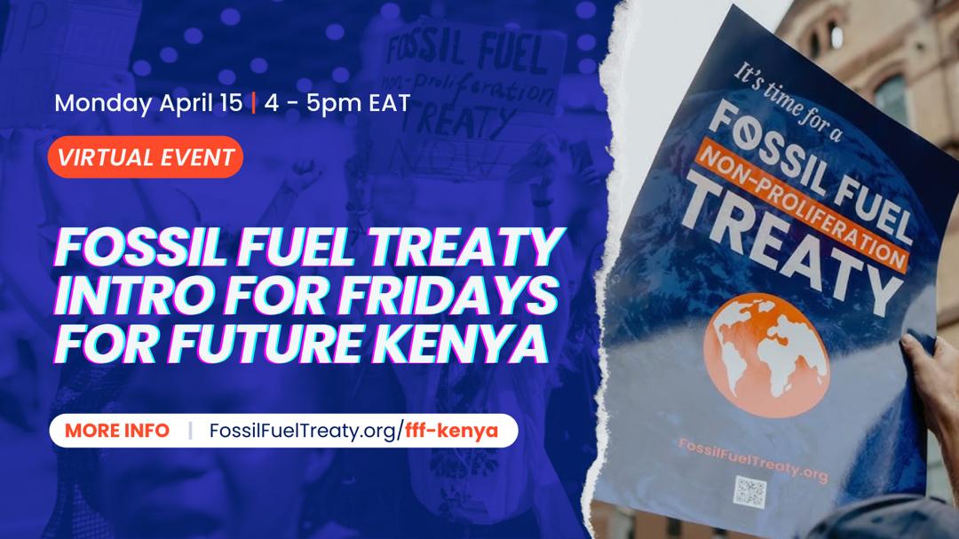 Join us on April 15th at Ubunifu Hub in Nairobi or virtually for essential training on The Fossil Fuel Non-Proliferation Treaty & equip yourself with the knowledge to advocate for a just transition away from coal, oil, and gas. Sign up now: fossilfueltreaty.org/fff-kenya #ClimateAction