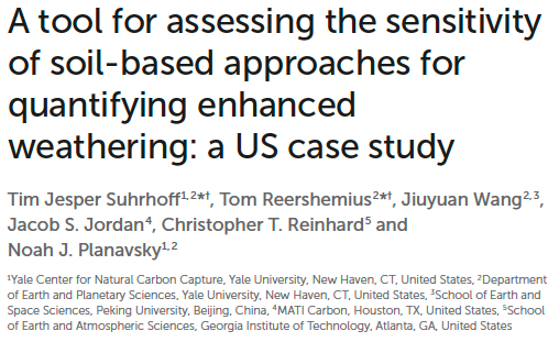 Our sensitivity analysis of soil-based approaches to quantify carbon dioxide removal from enhanced rock weathering is published. In short, they should be useful in most regions as long as you get your sampling protocols right & choose the right feedstock! doi.org/10.3389/fclim.…