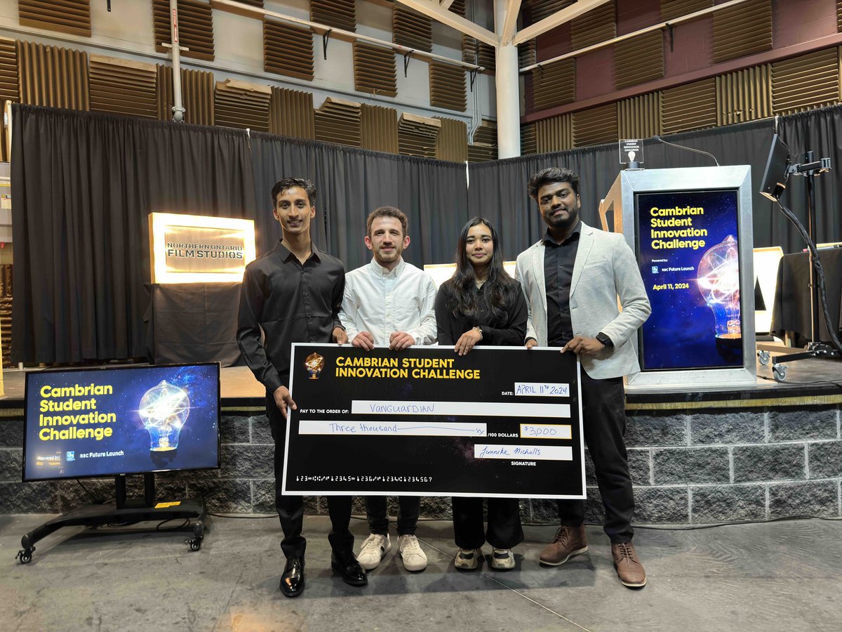 What a night it was at the 2024 Student Innovation Challenge! Thanks again to our amazing event sponsors: @RBC @IqSudbury Northern Ontario Angels @opg XPS - a @glencore company @SofvieInc Netspectrum Internet Solutions 👏 Learn more - tinyurl.com/3krv222y @CambrianRD