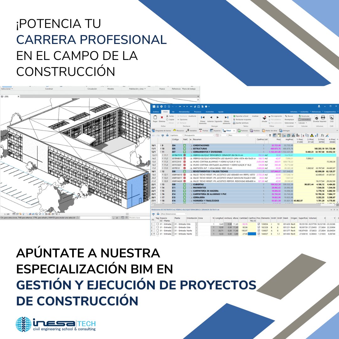 ¡Descubre cómo planificar, cuantificar y simular proyectos con BIM!
Aprende estas y las otras dimensiones BIM.

cutt.ly/Yw49EZEE

#inesatech #BIM #ModeladoBIM #PlanificaciónBIM #SimulaciónBIM #ProyectosBIM #GestiónDeProyectos #MejoraContinua #especializacionbim #inesaworld