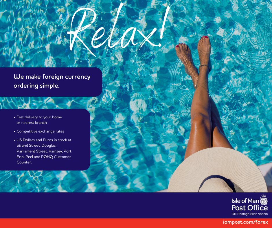 Are you heading off Island for a relaxing break? Currencies are available to order online or at your local counter for fast delivery and competitive rates. Euros and Dollars are also in stock at several counters! Find out more and order yours here: bit.ly/3Q1o5q9