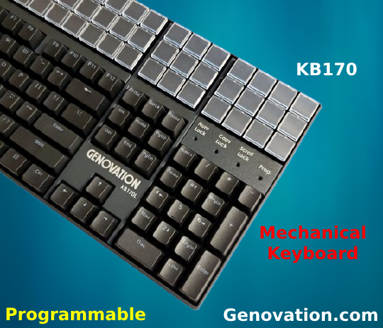 Amazing 2-in1 Programmable mechanical keyboard. KB170 Keyboad--The Smart Choice.  Professional Quality.   Genovation.com #Genovation.   #KB170 #programmable #CES📷📷#PROMAT #APCO #Warehouse #ITSolutions #ITHardware #POS #Education #EnterpriseIT #LMS #Microsoft #PSAP