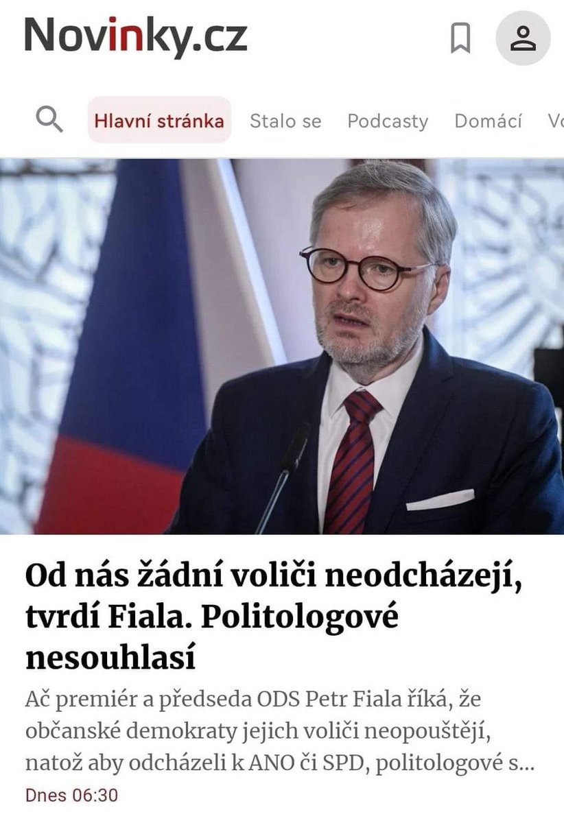 Možná by Petr Fiala udělal větší kariéru jako komik. 🤡 Prý od něj žádní voliči neutíkají... Žije v jiné zemi a na jiné planetě? Připomínám, že Fialově vládě nedůvěřuje 78 procent lidí! Plně vládě dlouhodobě věří pouze dvě procenta občanů. A svou nespokojenost se současnou…