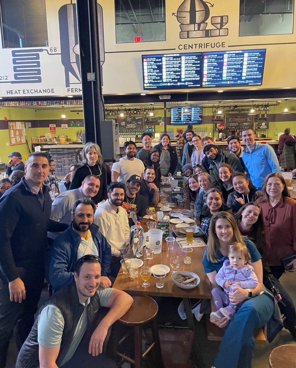 First-year Doctor of Physical Therapy students celebrated off campus to honor Professor Scott Rivera, D.P.T., PT, as he departs his full-time faculty role at NYMC. // #NYMCAmbassador post from Savannah A., #DPT student // #NYMC #NYMCSHSP #physicaltherapy #PT #ptschool