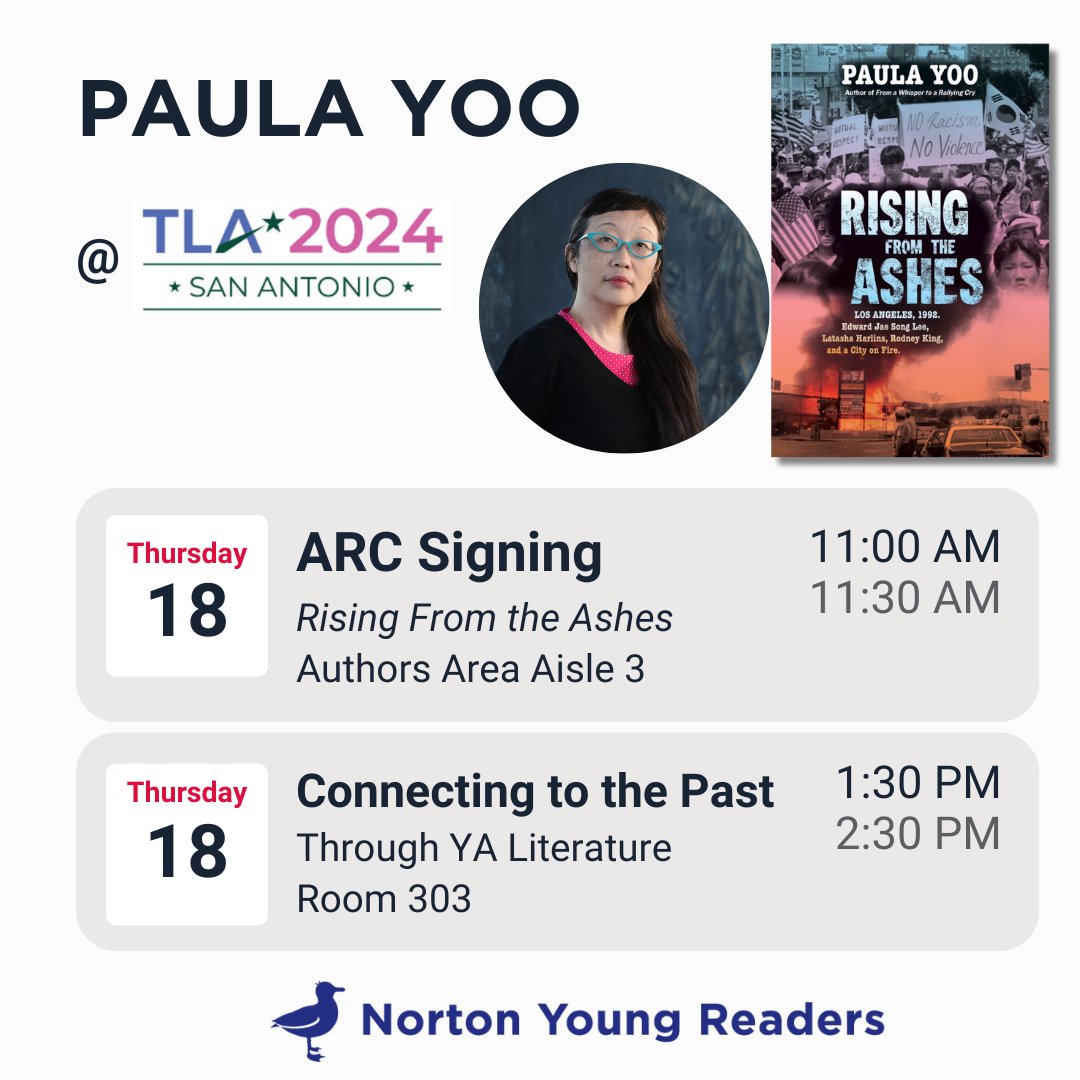 We're getting excited about our author events at #txla24 next week! Hear from @RexOgle and @PaulaYoo on Wednesday and Thursday. Stop by the Norton booth # 3029 for more. @NYRBooks