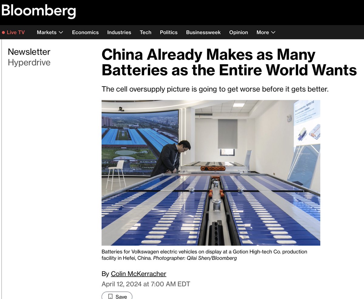 Communist China won't have to fire a shot to turn us into slaves. The climate hoax is self-enslaving. bloomberg.com/news/newslette…