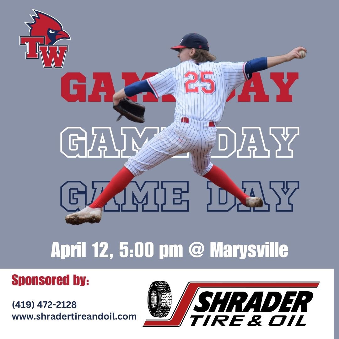 Thomas Worthington heads to Marysville tonight for an OCC game against the 11th ranked Monarchs. 📍Marysville High School 📆4.12.2024 ⏰5:00 PM 🤝Shrader Tire and Oil