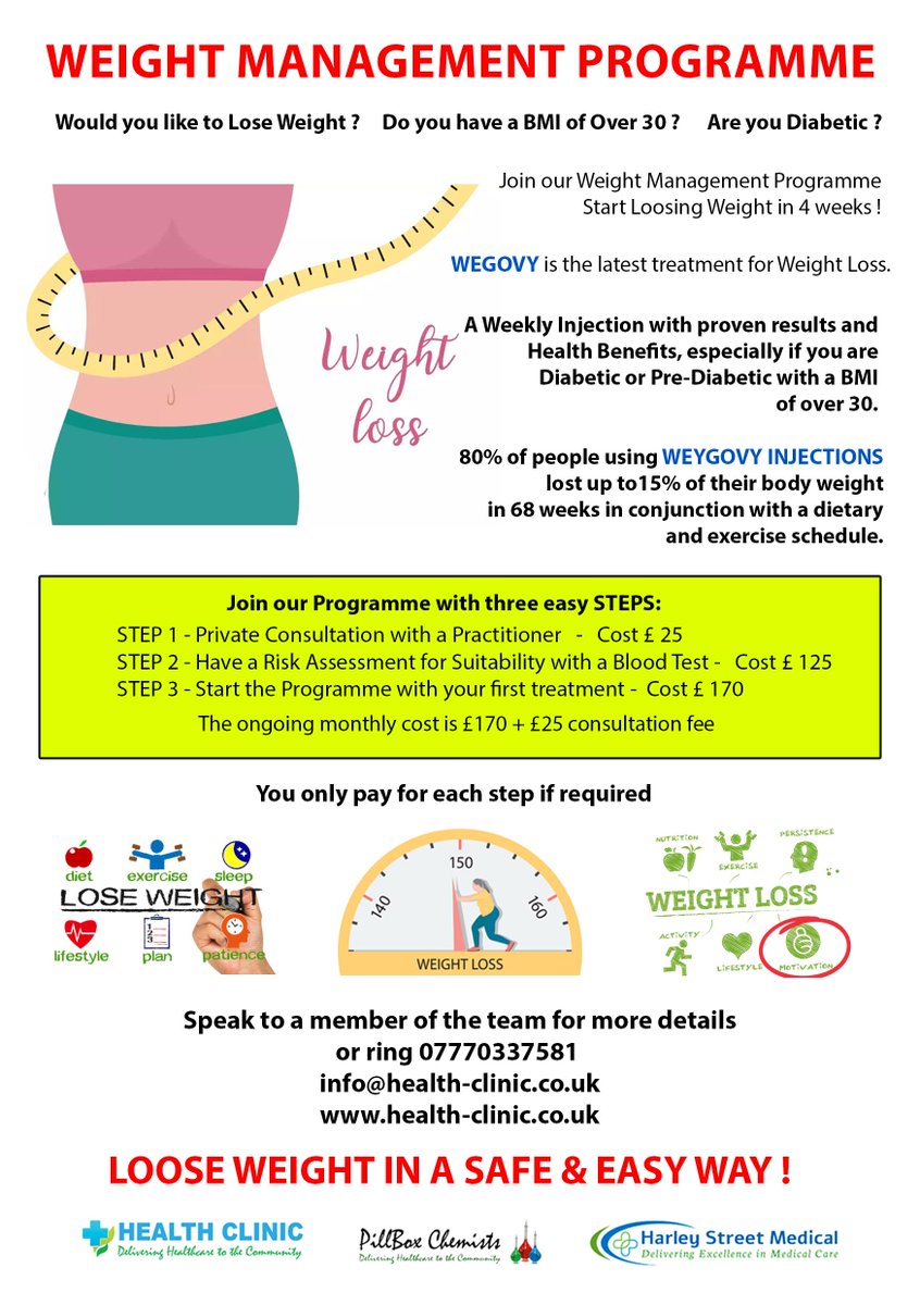 PillBox Chemists (@pillboxchemist) on Twitter photo ๐ Need to Lose Weight? We've Got You Covered! ๐
Our tailored weight management service offers personalized plans and expert guidance to help you reach your goals! Take the first step towards a healthier you today! ๐ช #WeightLoss #HealthGoals ๐ Need to Lose Weight? We've Got You Covered! ๐
Our tailored weight management service offers personalized plans and expert guidance to help you reach your goals! Take the first step towards a healthier you today! ๐ช #WeightLoss #HealthGoals