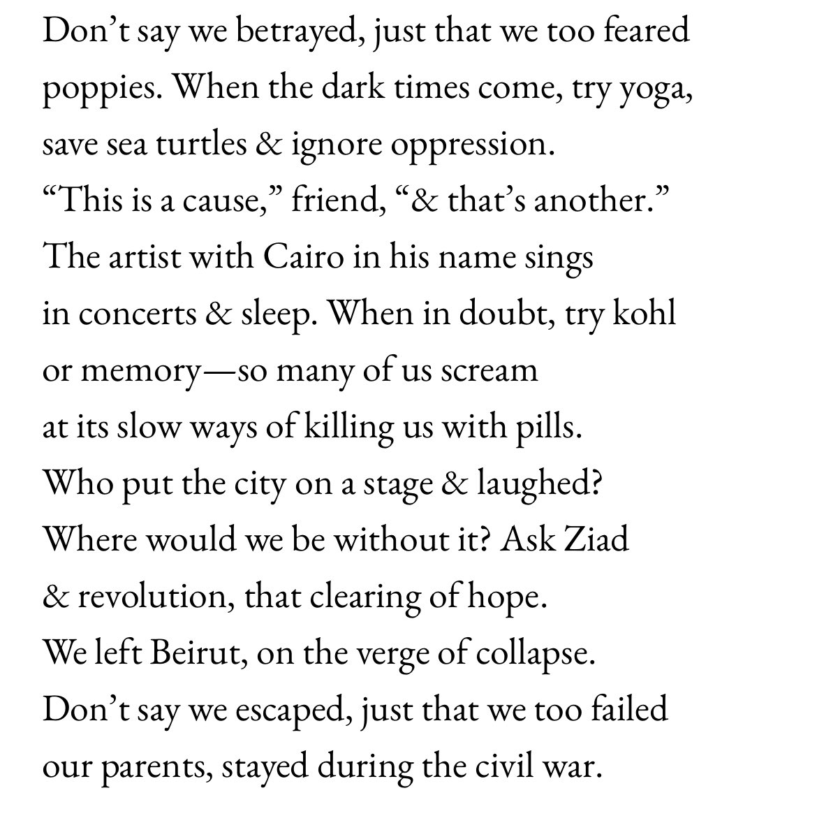 New sonnet with references to Cairokee & Ziad. Don’t say we escaped, just that we too failed. My gratitude to @rocketfantastic for giving this one a home in Southern Cultures southerncultures.org/article/sea-tu…