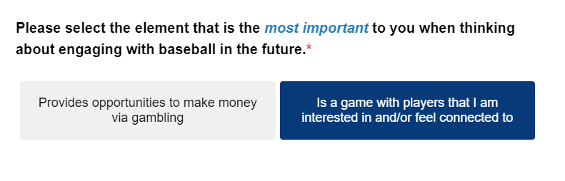 Um, I just got asked to take a survey by MLB.com and they really need to read the room: