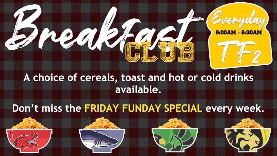 Don’t forget @ClevedonSchool breakfast club will be back up and running from Monday.
With exams starting this term this could be an ideal  space for Y11 students to arrive early with a study group, have breakfast and get ready for the day ahead. 
#bekind #bebrilliant #beprepared