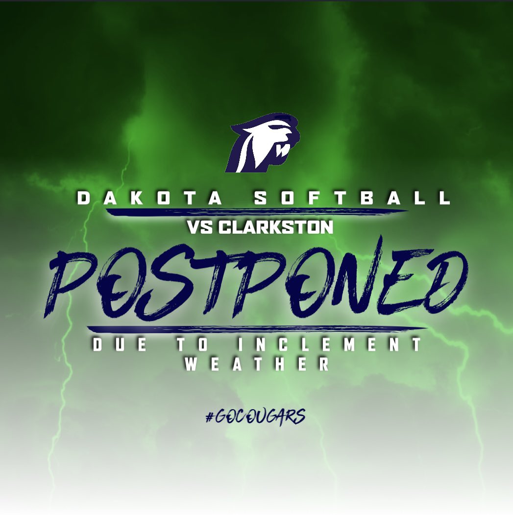 🌧️ Today’s DH against Clarkston has been cancelled. 🌧️
