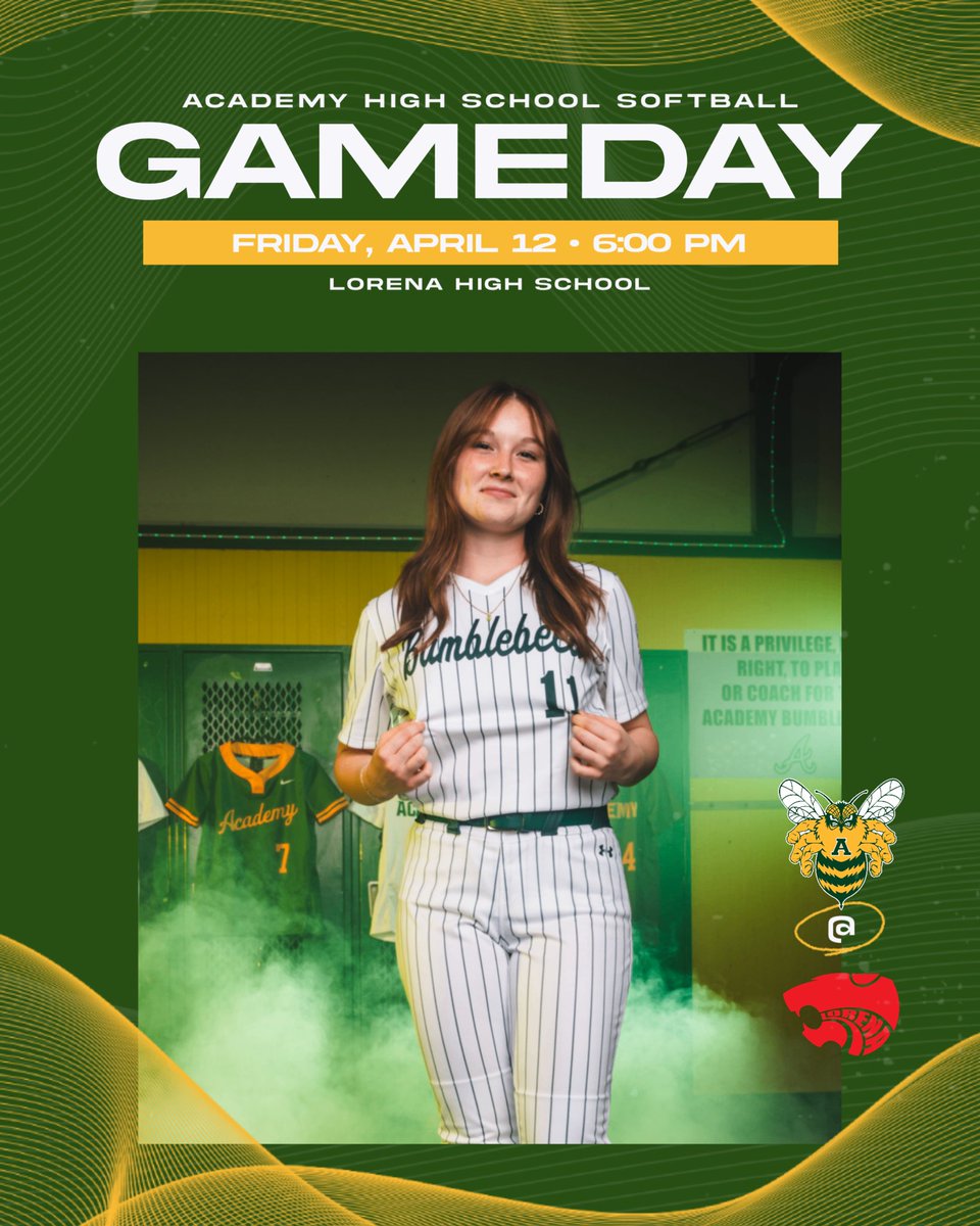 Gameday! #StingEm 

🗓️ April 12, 2024
🆚 Lorena Leopards
📍 Lorena High School
⌚️ 6:00 PM