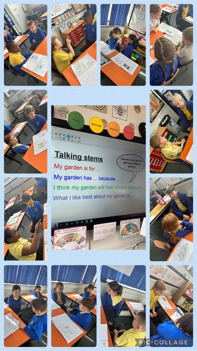 In English, 3S designed their own community gardens. We then used some talking stems to discuss our gardens with our talking partners! 🪴🌱
