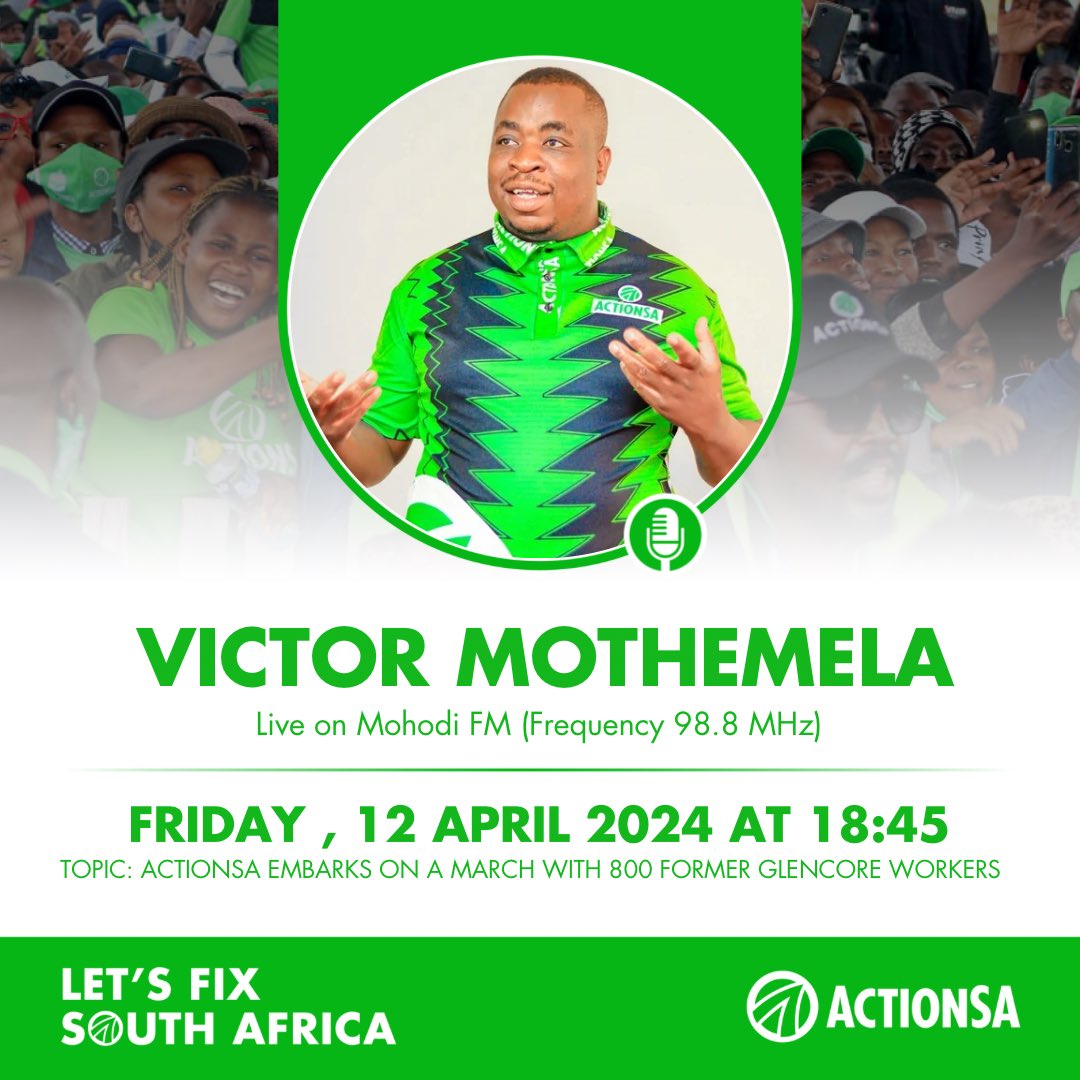 Catch @Action4SA Limpopo Provincial Chairperson @VictorMothemela live on Mohodi FM tonight at 18:45