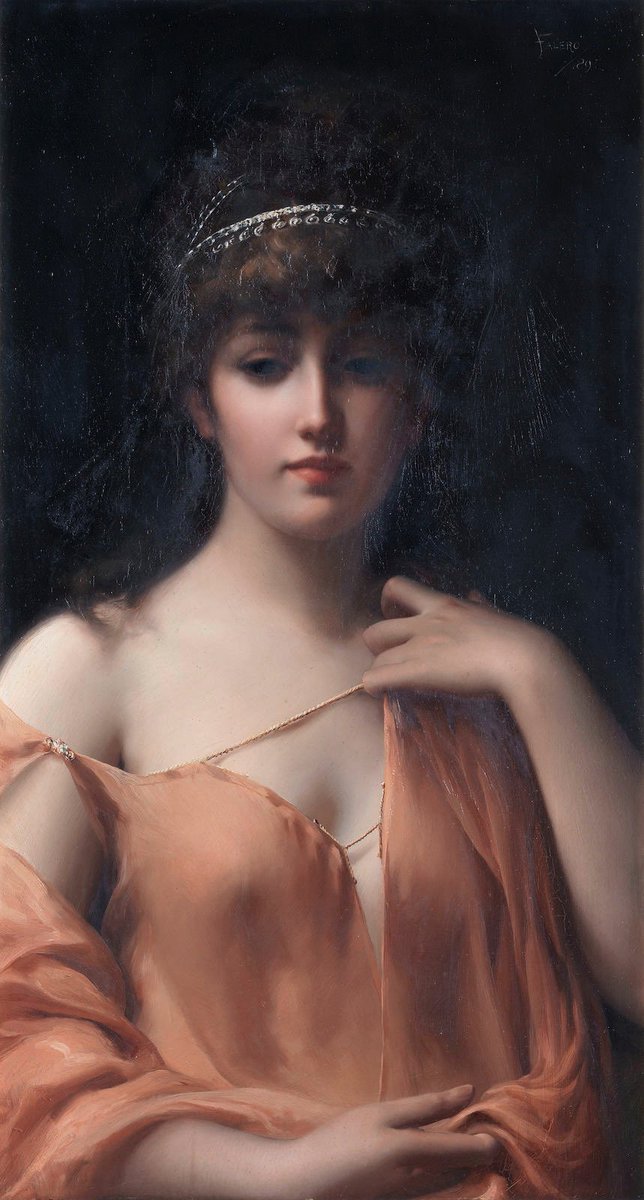 - A Classical Beauty (1889) by Luis Ricardo Falero (1851-1896)