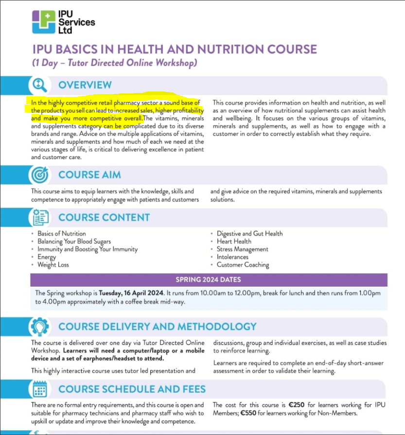 Deeply concerning, especially given stated aim of retail pharmacy to increase patient advisory roles. Vitamin D, that's it. The rest of the vitamin & mineral market sales - with few exceptions, is sham remedy selling. Unfair on patients who trust advice of professionals.