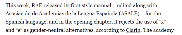 ok, I found it it seems incredibly weird to have a bunch of English-speaking academics telling Spanish speakers that they are using their language wrong I guess it's not racist since Spanish isn't a race but it's definitely creepy remezcla.com/culture/rae-st…