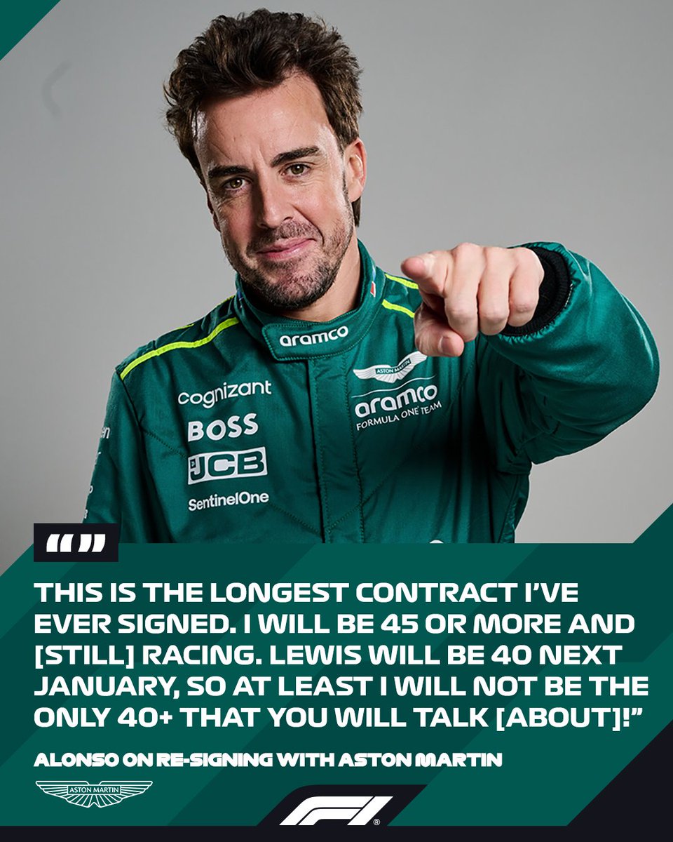 Age is just a number 💪 #F1 @alo_oficial @AstonMartinF1