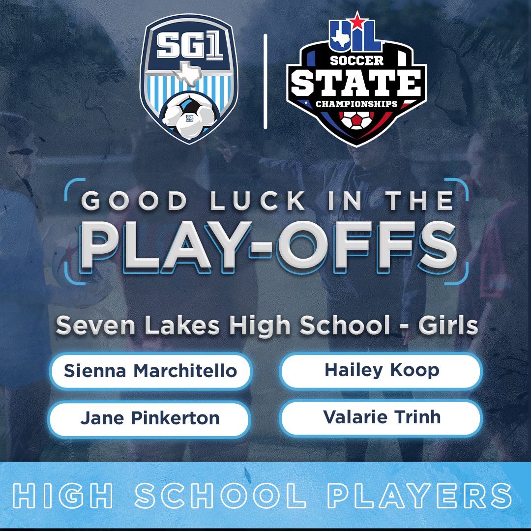 SG1 wishes GOOD LUCK to our Seven Lakes High School Girls in⚽️STATE PLAY-OFFS⚽️ . . . . #sg1soccer #soccer #hardwork #uil #uilstate #uiltexas #sg1family