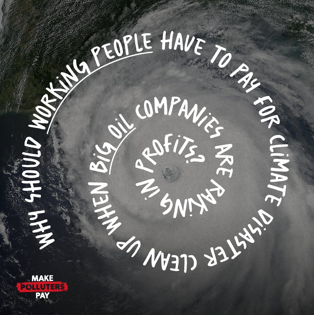 For decades, Big Oil hid research about catastrophic climate change. Now we're paying the price — entire communities are being wiped out by floods & wildfires, and extreme weather events are getting more frequent. Join us to demand that POLLUTERS PAY 👇 actionnetwork.org/petitions/make…