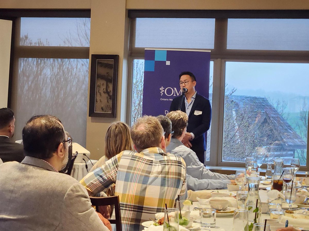 Last evening @OntariosDoctors President Dr. Andrew Park spoke at the North Peel Medical Society's AGM. Thank you to all of the physicians who attended. #Onhealth