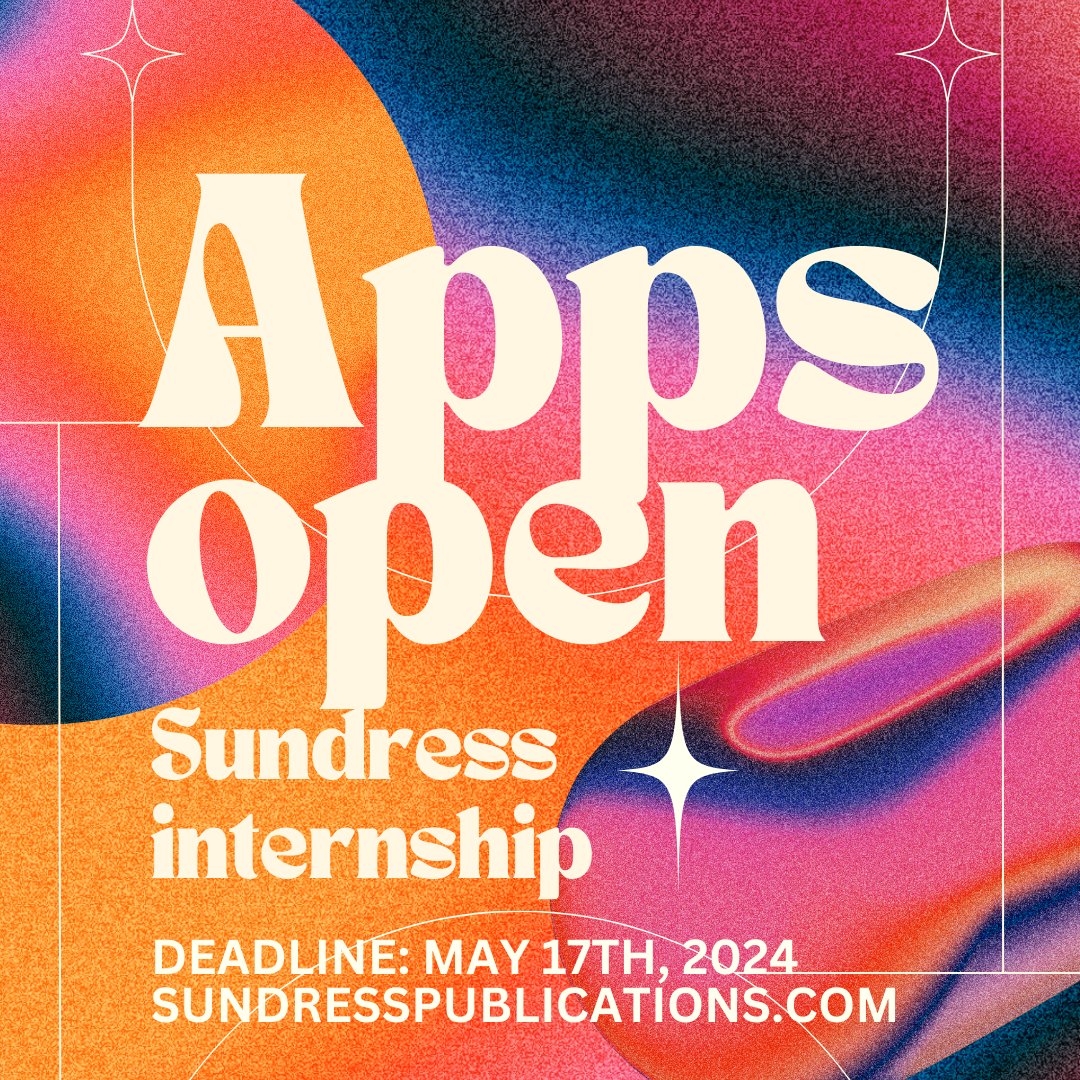 Sundress Publications is now open for applications for our fall editorial intern cohort! Applications due by May 17th for these volunteer positions! sundresspublications.com/openings/