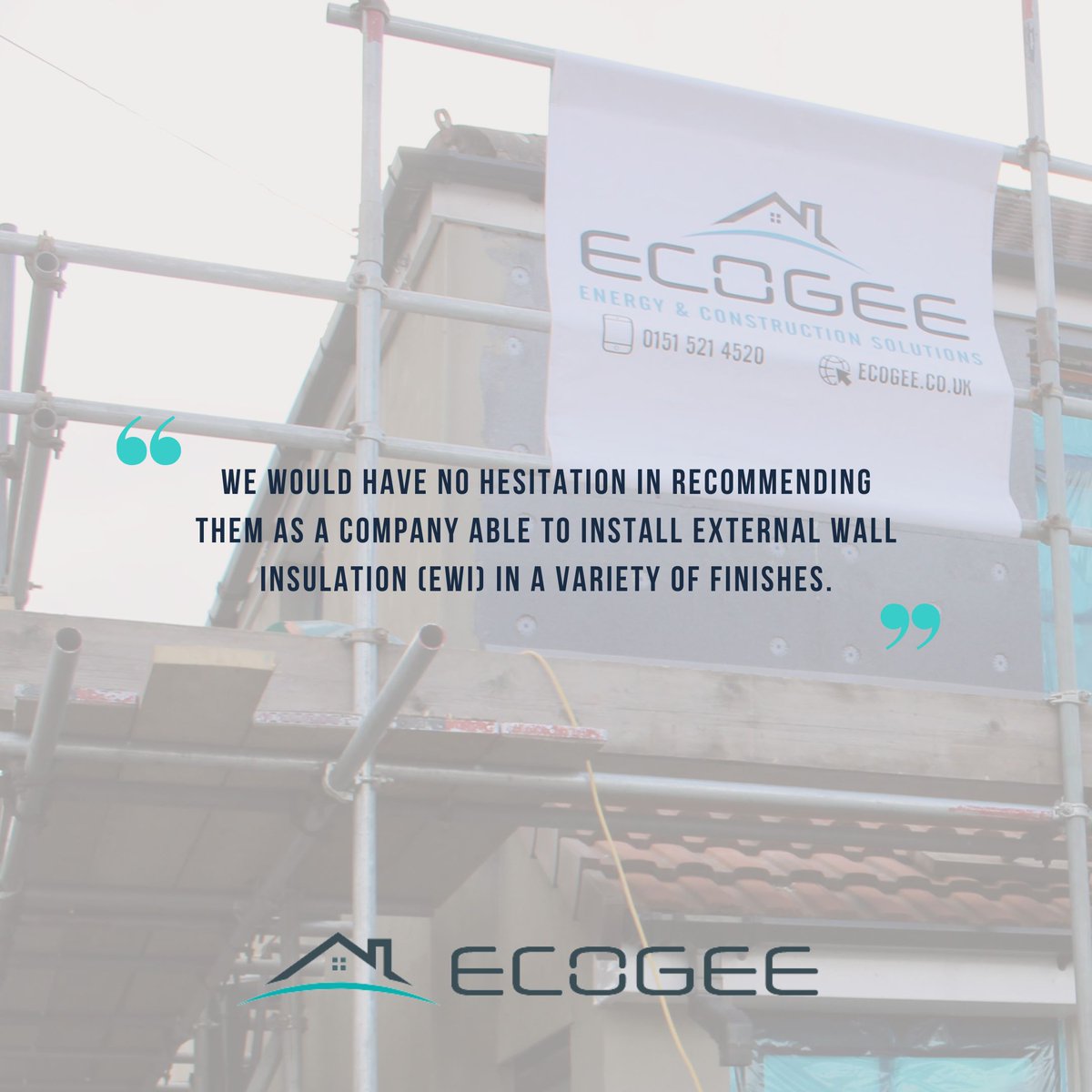 We’re ending our week with a fantastic review for the Ecogee team on our External Wall Insulation work 😃

“We would have no hesitation in recommending them as a company able to install External Wall Insulation (EWI) in a variety of finishes.” - M. Weaver. 

#Ecogee #ECO